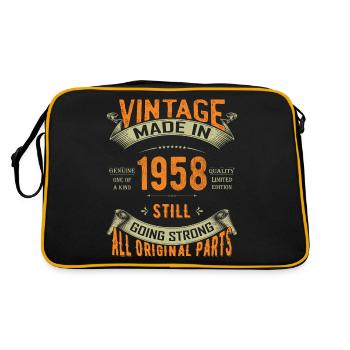 Millésime 1958 65ème anniversaire 65 ans de forceUni - Sac Retro - noir/or - Dos
