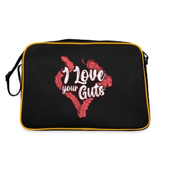 Dietitian I Love Your Guts Nutritionist Dietitians - Retro Bag - black/gold - Back