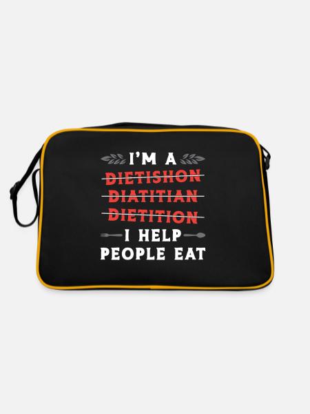 Diététiste Je suis un coach de santé diététique diatitien - Sac Retro - noir/or - Dos