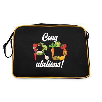 Dietitian Congratulations Nutritionist Dietitians - Retro Bag - black/gold - Back