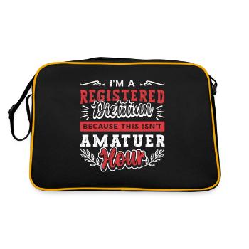 Dietitian I'm A Registered Dietitian Health Coach - Retro Tasche - Schwarz/Gold - Hinten