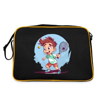 Tennis Playing Boy - Tennis pour enfants - Sac Retro - noir/or - Dos