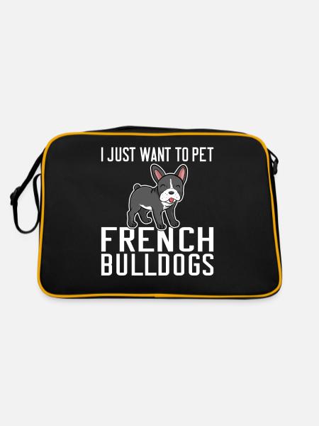 Cadeaux de bouledogue français - Sac Retro - noir/or - Dos