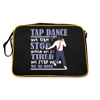 Funny Tap Dancing - Tap Dance - Retro Tasche - Schwarz/Gold - Hinten