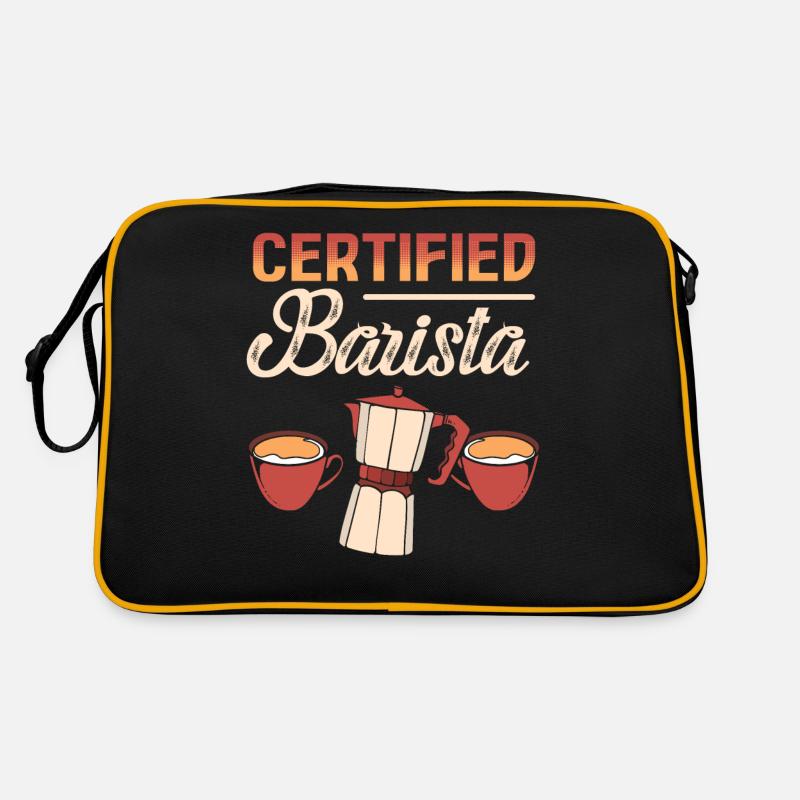 Zertifizierter Barista Kaffee Retro Tasche