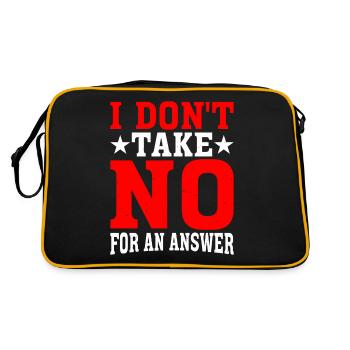 I Don't Take No For An Answer 2 - Retro Bag - black/gold - Back