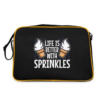 Life Is Better With Sprinkles - Retro Bag - black/gold - Back