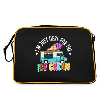 Im just here for the ice cream - Retro Bag - black/gold - Back