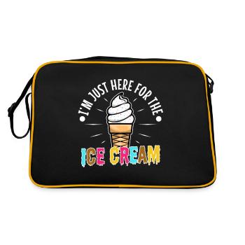 Im just here for the ice cream - Retro Bag - black/gold - Back