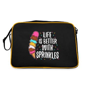 Life Is Better With Sprinkles - Retro Bag - black/gold - Back
