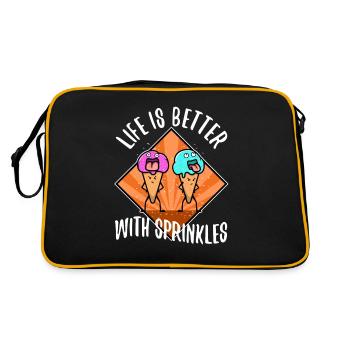 Life Is Better With Sprinkles - Retro Bag - black/gold - Back
