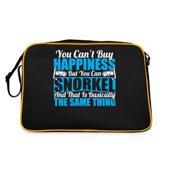 You Cant Buy Happiness But Snorkel Snorkeling - Retro Bag - black/gold - Back