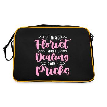 I'm A Florist I'm Used To Floral Designer Florists - Retro Bag - black/gold - Back