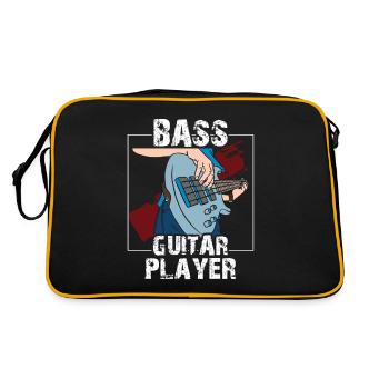 Guitariste Basse Bassiste Musicien Basse Guitare - Sac Retro - noir/or - Dos