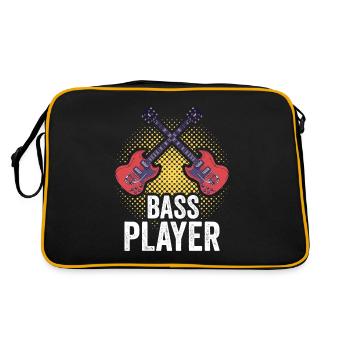 Bassiste Bass Guitariste Basse Guitare Basse Musicien - Sac Retro - noir/or - Dos
