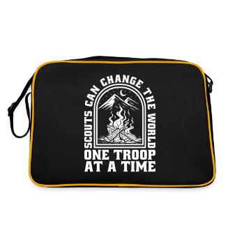 Pfadfinder Witzig - Retro Tasche - Schwarz/Gold - Hinten