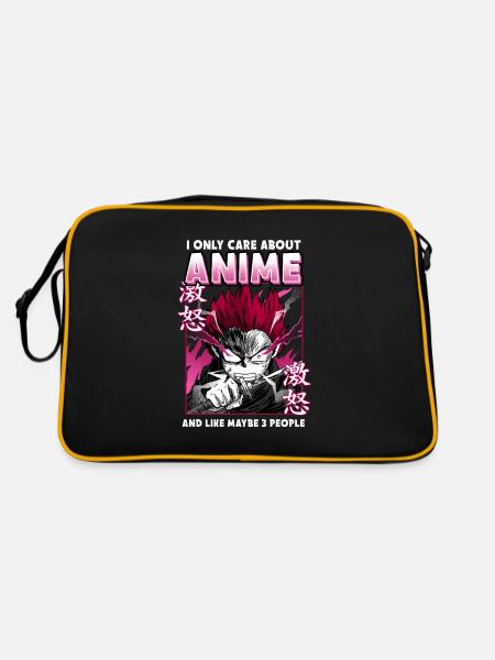 ANIME BOYS IONLYCAREABOUTANIMEANDLIKEMAYE3PEOPLE - Retro Bag - black/gold - Back