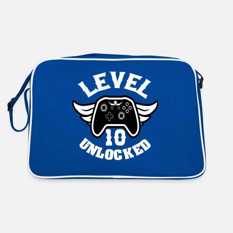 Level 10 Unlocked 10 Geburtstag Retro Tasche