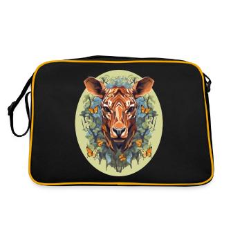 Polygone Art Deer Boho - Sac Retro - noir/or - Dos