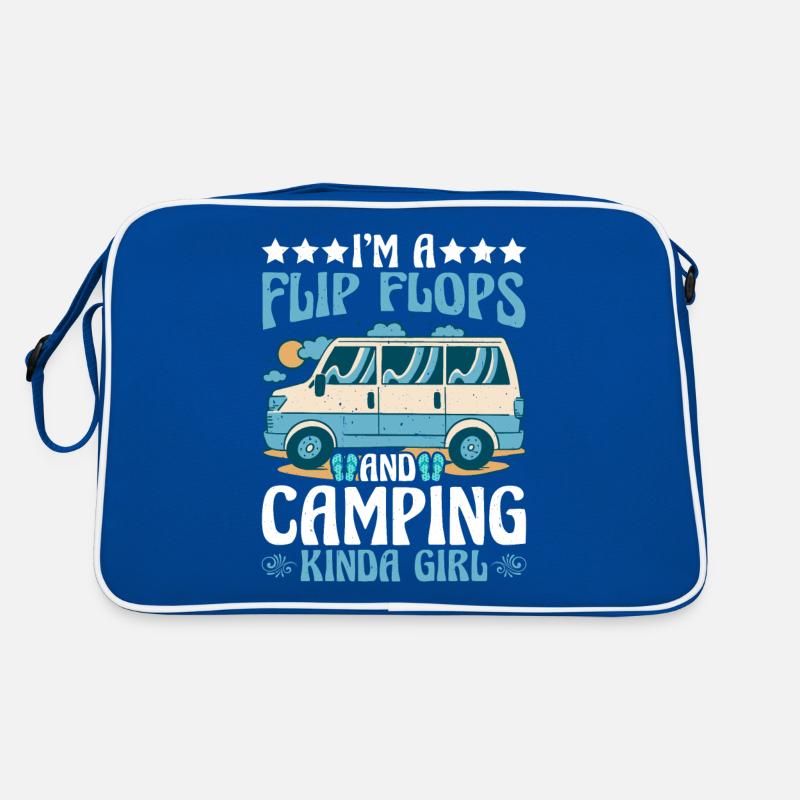 I'm A Flip Flops And Camping Kinda Girl Retro Tasche