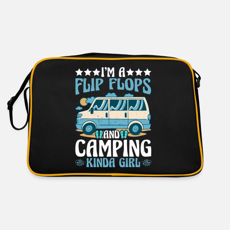 Je suis une fille de Flip Flops et de Camping Sac Retro