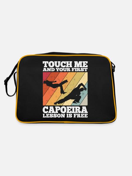 Capoeira - Retro Tasche - Schwarz/Gold - Hinten