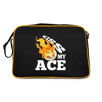 Embrasse mon as du volleyball - Sac Retro - noir/or - Dos