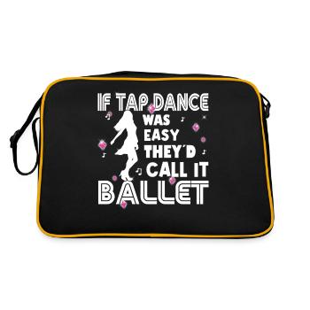 Tap Dance - Clogging Dance - Funny Tap Dancing - Retro Tasche - Schwarz/Gold - Hinten