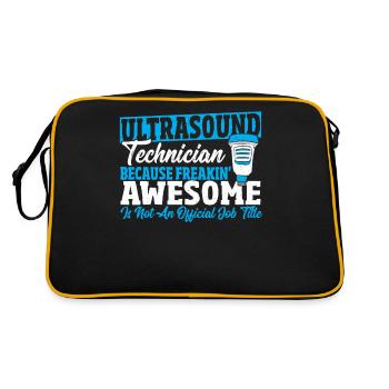 Titre du poste de technicien en ultrasons Sonographe - Sac Retro - noir/or - Dos