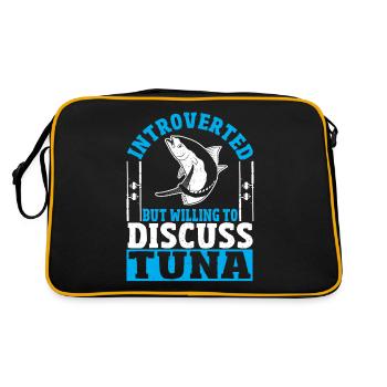 Tuna Fishing Introverted But Willing To Discuss - Retro Bag - black/gold - Back
