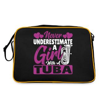 Marching Band Never Underestimate A Girl With A - Retro Bag - black/gold - Back