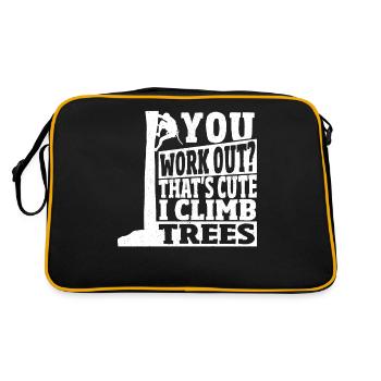 Arborist Sie trainieren? Das ist niedlich Ich - Retro Tasche - Schwarz/Gold - Hinten