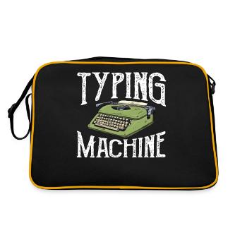 Author Typing Machine Typewriter - Retro Bag - black/gold - Back