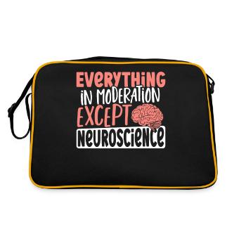 Everything In Moderation Except Neuroscience - Retro Bag - black/gold - Back