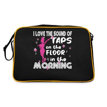 Tap Dance - Clogging Dance - Funny Tap Dancing - Retro Tasche - Schwarz/Gold - Hinten