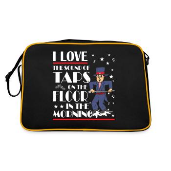 Tap Dance - Clogging Dance - Tap Dancer - Retro Tasche - Schwarz/Gold - Hinten