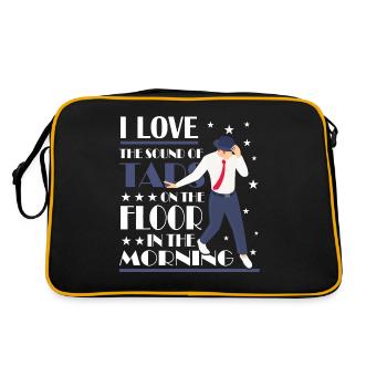 Tap Dance - Tap Dancing Teacher - Retro Tasche - Schwarz/Gold - Hinten