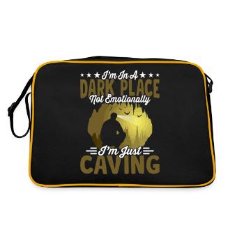 Je suis spéléologue en ce moment - Sac Retro - noir/or - Dos