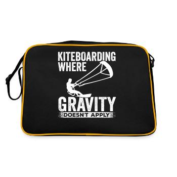 Kiteboarding Expert Kiteboarder Kitesurfer - Retro Bag - black/gold - Back