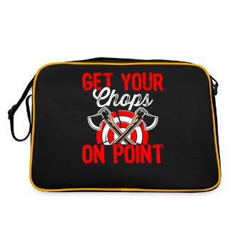 Chops On Point Axe Throwing Lover Expert Axe - Retro Tasche - Schwarz/Gold - Hinten