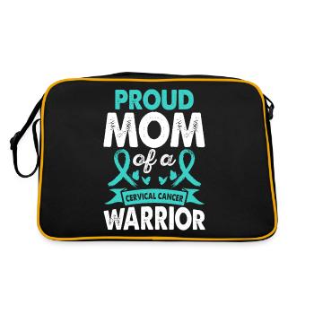 Mother of cervical warrior - Retro Bag - black/gold - Back
