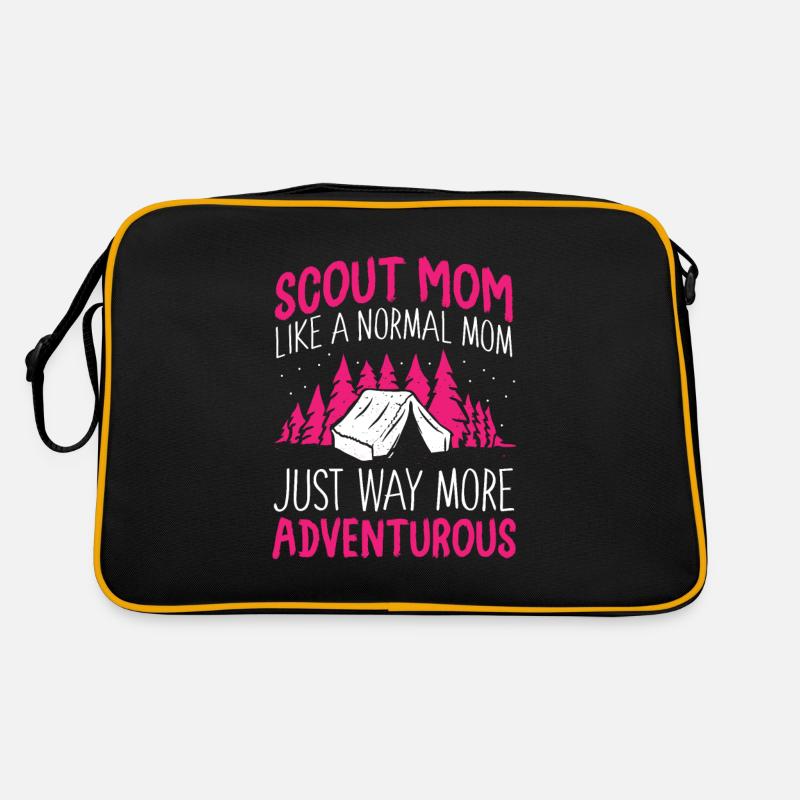 Pfadfinder Mutter - Retro Tasche - Schwarz/Gold