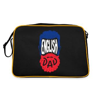 English Dad - Retro Tasche - Schwarz/Gold - Hinten
