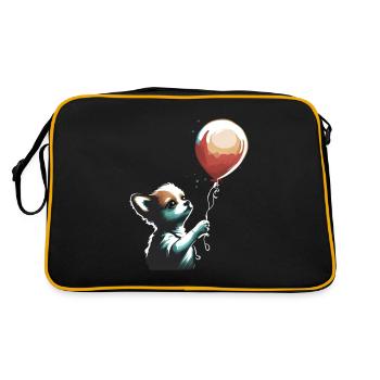 Chihuahua | Ballon | Chien mignon | Khivawa | Drôle - Sac Retro - noir/or - Dos