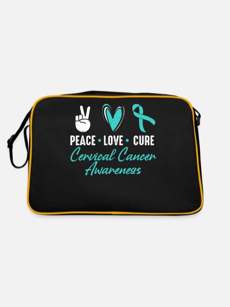 Mois de sensibilisation à Peace Love Cure pour - Sac Retro - noir/or - Dos