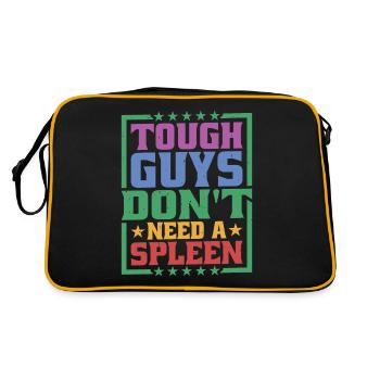 Tough Guys Don't Need A Spleen - Retro Bag - black/gold - Back