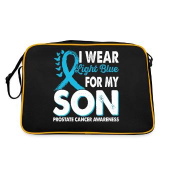 Wear light blue for Month of Consciousness - Retro Bag - black/gold - Back