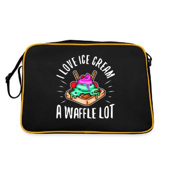 J’aime la crème glacée beaucoup gaufre - Sac Retro - noir/or - Dos