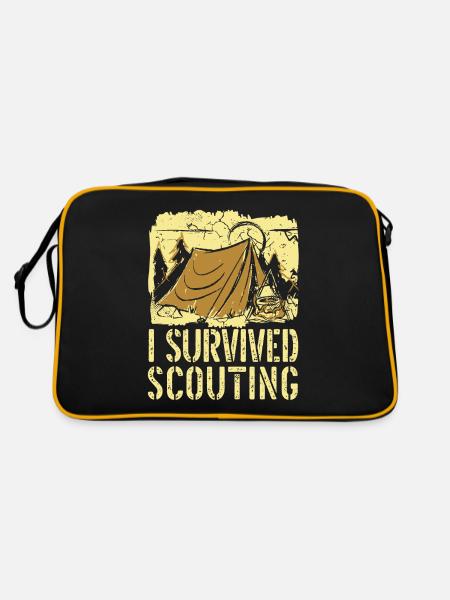 Boy Scout drôle - Sac Retro - noir/or - Dos