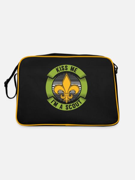 Pfadfinder Witzig - Retro Tasche - Schwarz/Gold - Hinten
